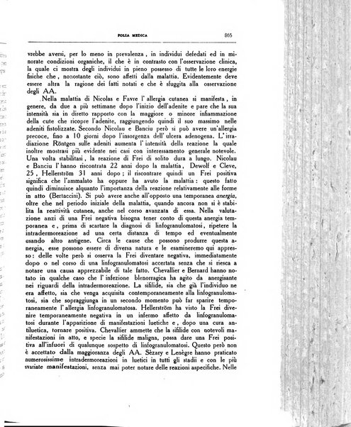 Folia medica periodico trimensile di patologia e clinica medica