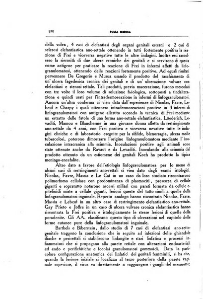 Folia medica periodico trimensile di patologia e clinica medica