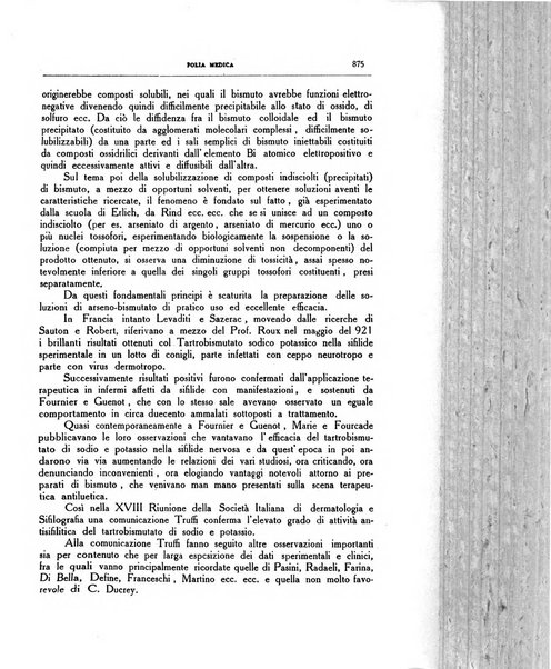 Folia medica periodico trimensile di patologia e clinica medica