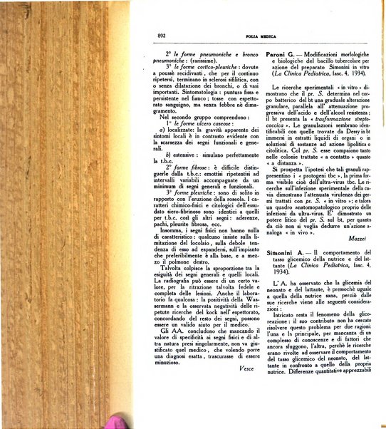 Folia medica periodico trimensile di patologia e clinica medica