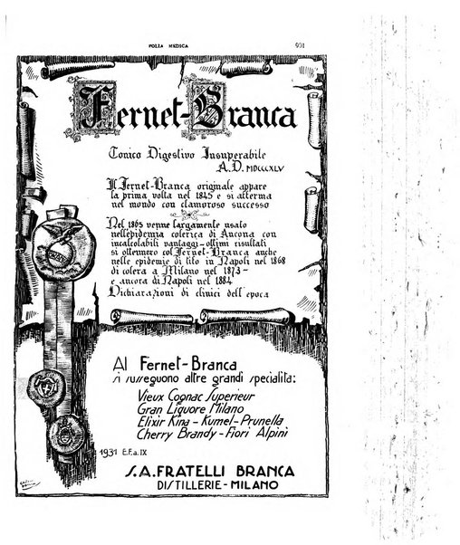 Folia medica periodico trimensile di patologia e clinica medica