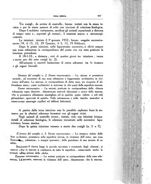 Folia medica periodico trimensile di patologia e clinica medica