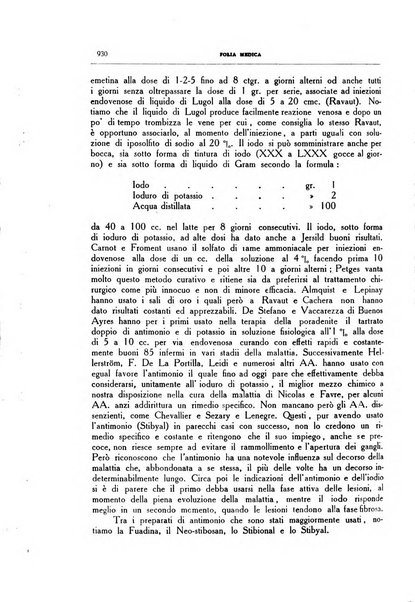 Folia medica periodico trimensile di patologia e clinica medica