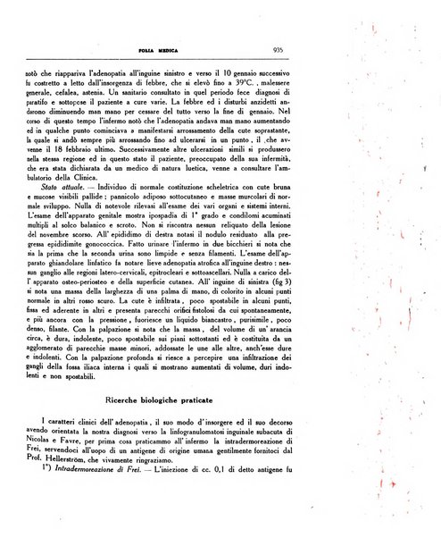 Folia medica periodico trimensile di patologia e clinica medica