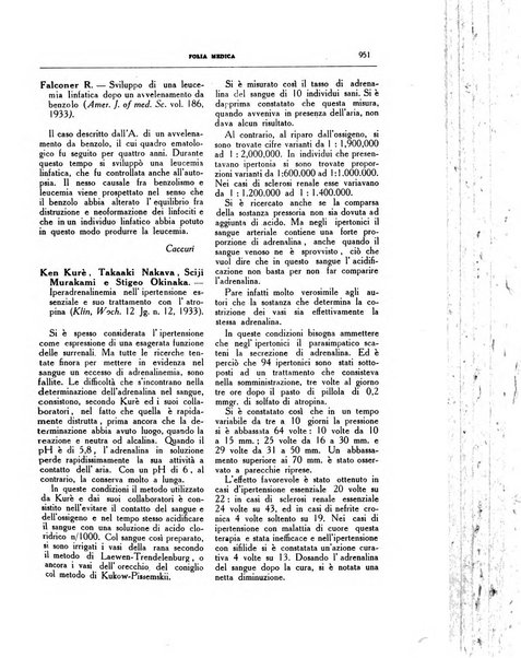 Folia medica periodico trimensile di patologia e clinica medica