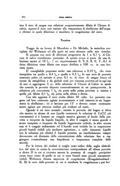 Folia medica periodico trimensile di patologia e clinica medica