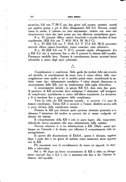 Folia medica periodico trimensile di patologia e clinica medica