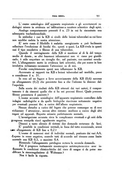 Folia medica periodico trimensile di patologia e clinica medica