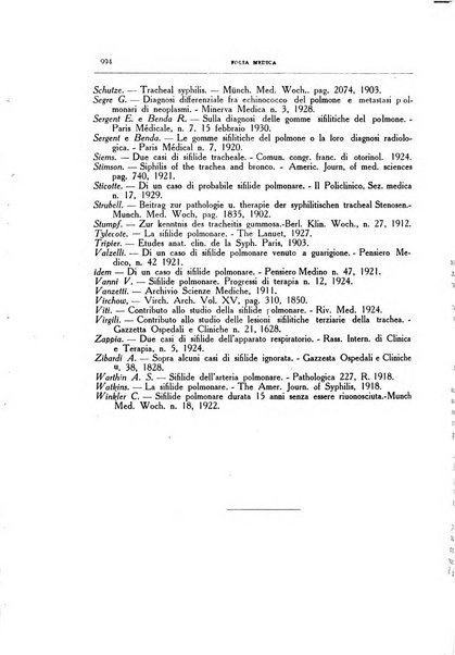 Folia medica periodico trimensile di patologia e clinica medica