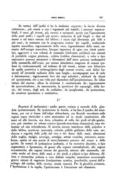 Folia medica periodico trimensile di patologia e clinica medica