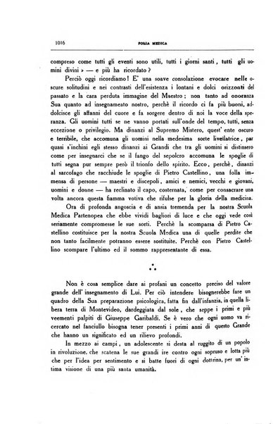 Folia medica periodico trimensile di patologia e clinica medica