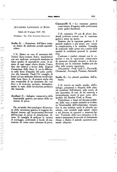 Folia medica periodico trimensile di patologia e clinica medica