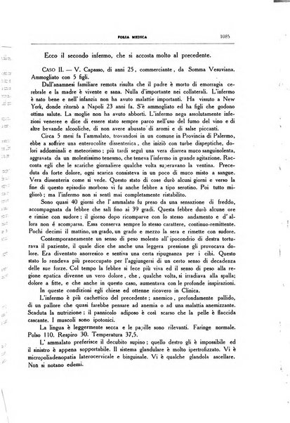 Folia medica periodico trimensile di patologia e clinica medica