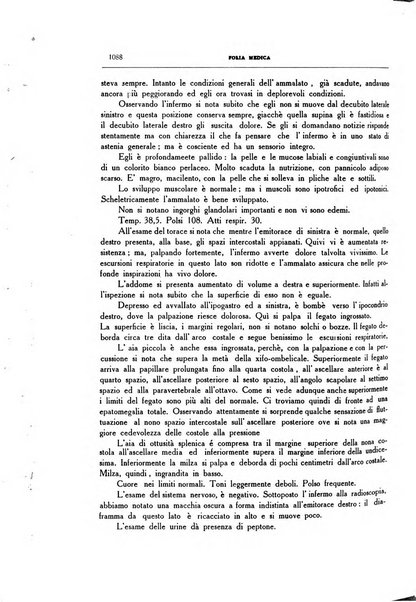 Folia medica periodico trimensile di patologia e clinica medica