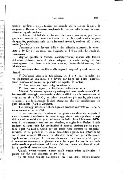 Folia medica periodico trimensile di patologia e clinica medica