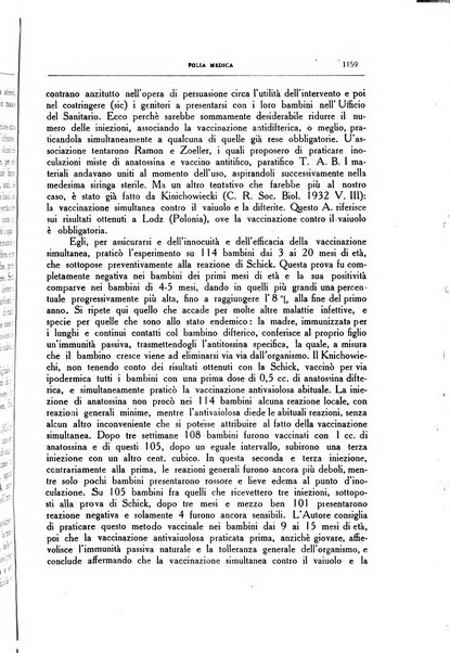 Folia medica periodico trimensile di patologia e clinica medica