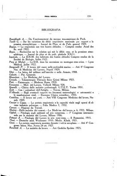 Folia medica periodico trimensile di patologia e clinica medica