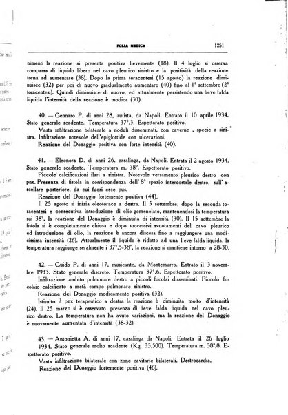 Folia medica periodico trimensile di patologia e clinica medica