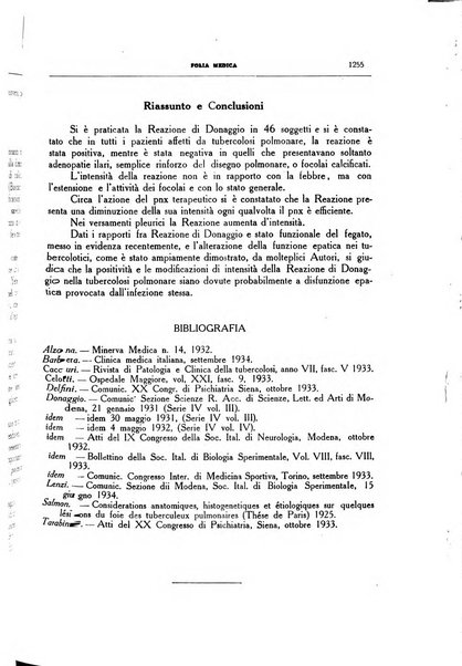 Folia medica periodico trimensile di patologia e clinica medica