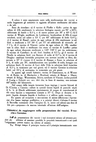 Folia medica periodico trimensile di patologia e clinica medica