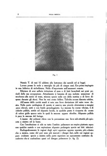 Folia medica periodico trimensile di patologia e clinica medica