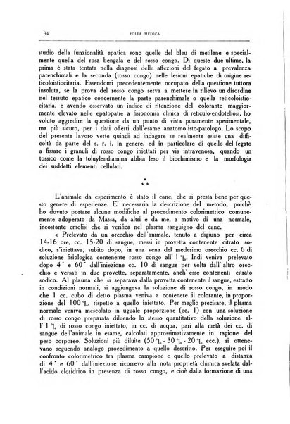 Folia medica periodico trimensile di patologia e clinica medica