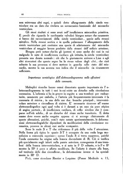 Folia medica periodico trimensile di patologia e clinica medica