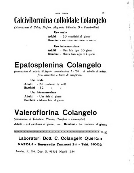 Folia medica periodico trimensile di patologia e clinica medica