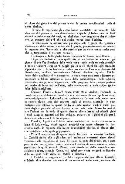 Folia medica periodico trimensile di patologia e clinica medica