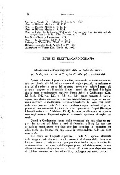 Folia medica periodico trimensile di patologia e clinica medica