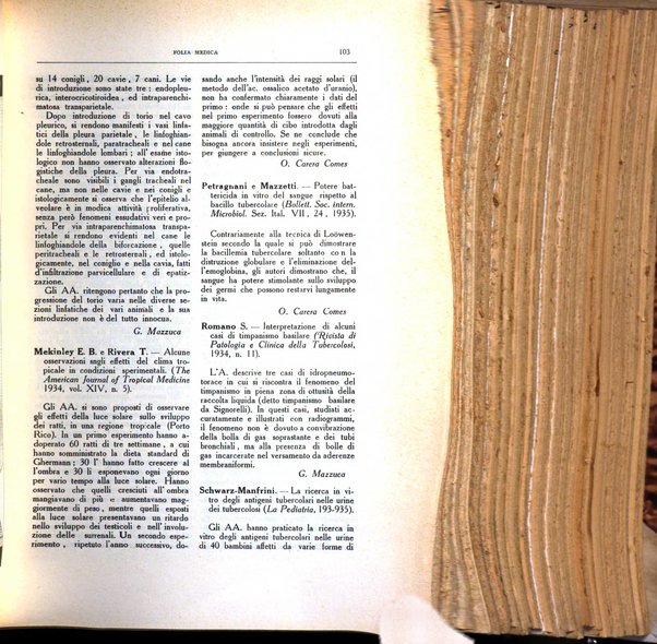 Folia medica periodico trimensile di patologia e clinica medica