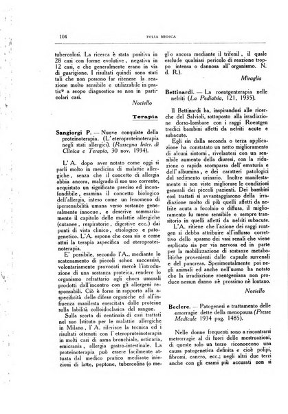 Folia medica periodico trimensile di patologia e clinica medica