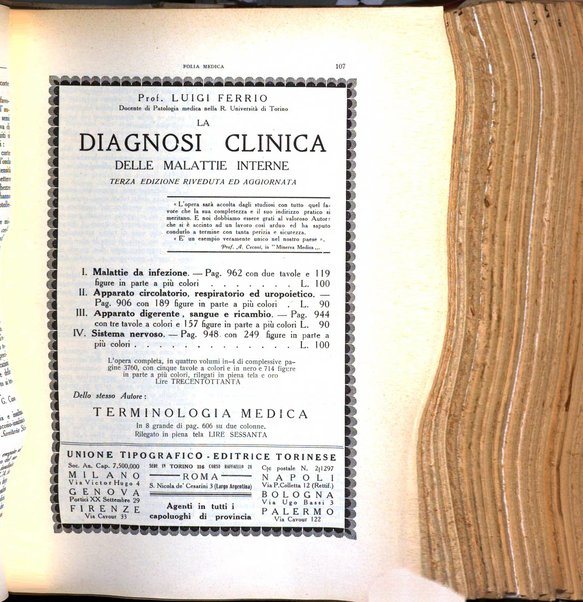 Folia medica periodico trimensile di patologia e clinica medica