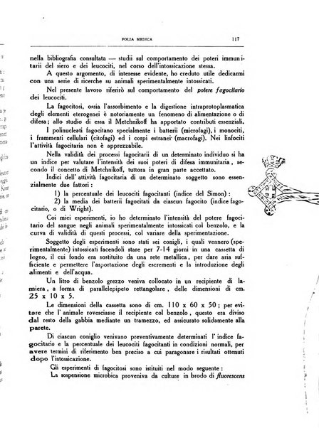 Folia medica periodico trimensile di patologia e clinica medica