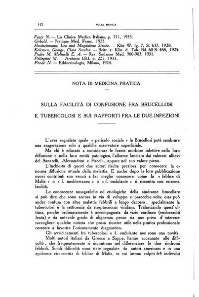 Folia medica periodico trimensile di patologia e clinica medica