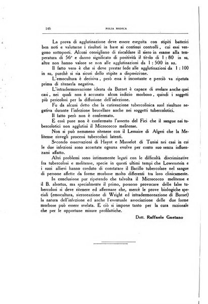 Folia medica periodico trimensile di patologia e clinica medica