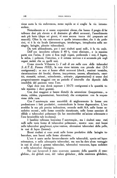 Folia medica periodico trimensile di patologia e clinica medica