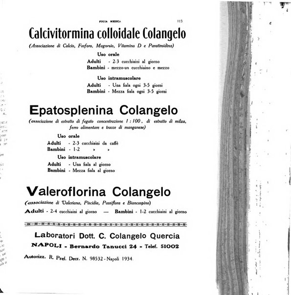 Folia medica periodico trimensile di patologia e clinica medica