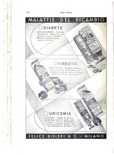 Folia medica periodico trimensile di patologia e clinica medica