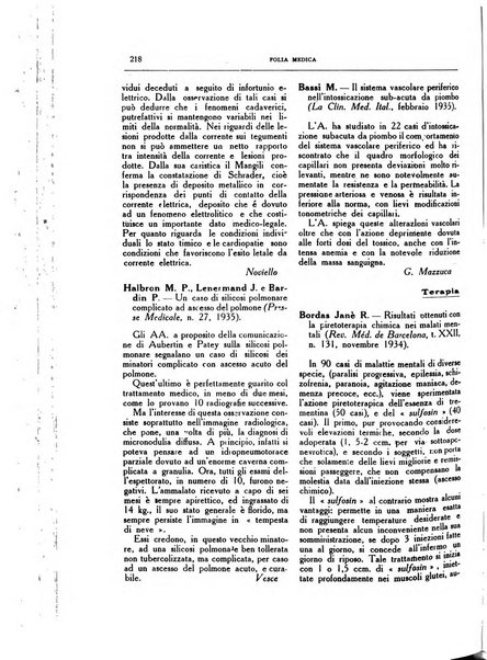 Folia medica periodico trimensile di patologia e clinica medica