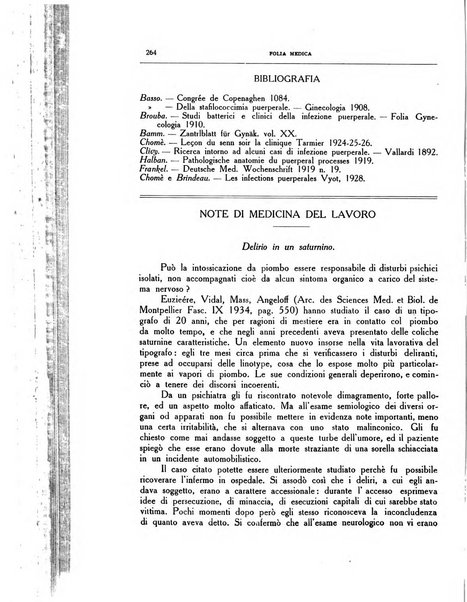 Folia medica periodico trimensile di patologia e clinica medica