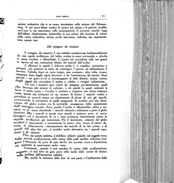 Folia medica periodico trimensile di patologia e clinica medica