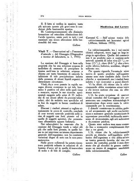 Folia medica periodico trimensile di patologia e clinica medica