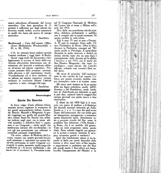 Folia medica periodico trimensile di patologia e clinica medica