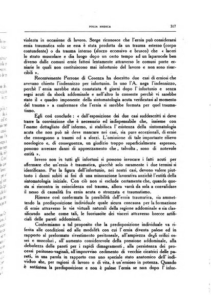 Folia medica periodico trimensile di patologia e clinica medica