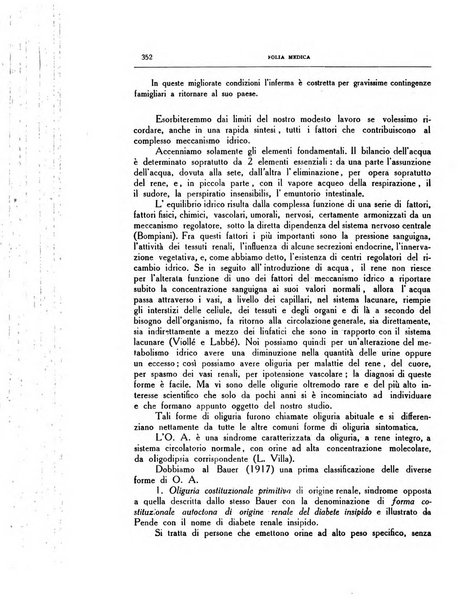 Folia medica periodico trimensile di patologia e clinica medica