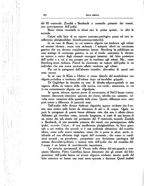 Folia medica periodico trimensile di patologia e clinica medica