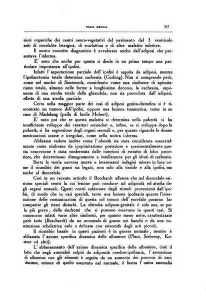 Folia medica periodico trimensile di patologia e clinica medica