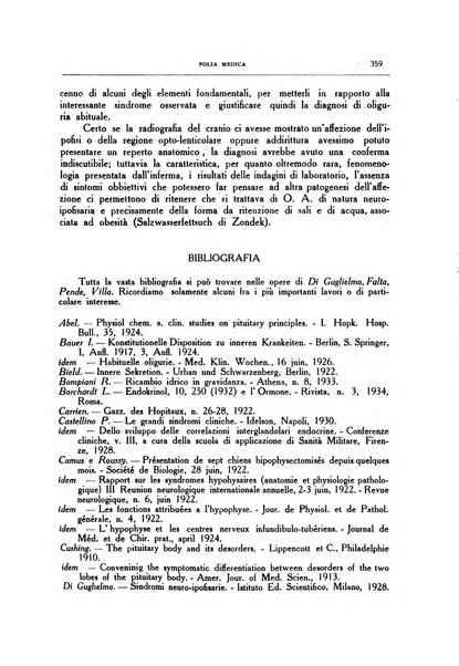 Folia medica periodico trimensile di patologia e clinica medica