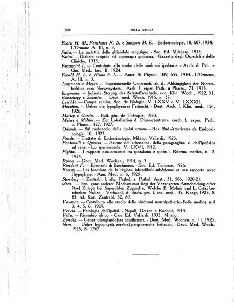 Folia medica periodico trimensile di patologia e clinica medica